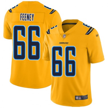 Los Angeles Chargers NFL Football Dan Feeney Gold Jersey Men Limited #66 Inverted Legend->los angeles chargers->NFL Jersey